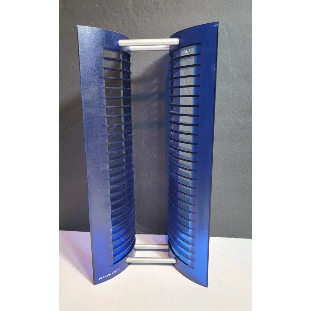 Y2K 1990'S CD Tower 25 Rack Holder Futuristic Modern Atomic Blue CD Holder